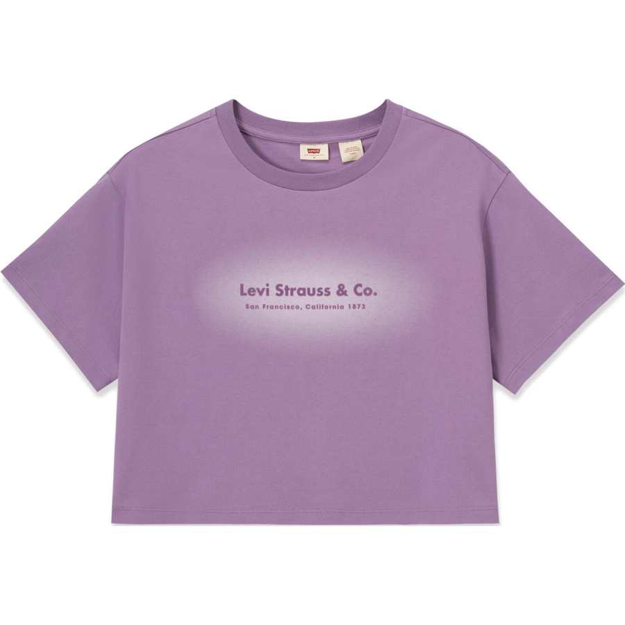 Levis T Shirts Women's Purple Crew Neck