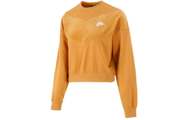 Nike Nike Sweatshirts Women's Orange Crew Neck Thickened Regular