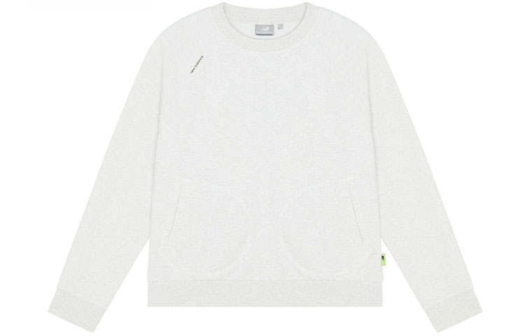 New Balance New Balance Sweatshirts Women's Ecru Crew Neck Moderate Regular