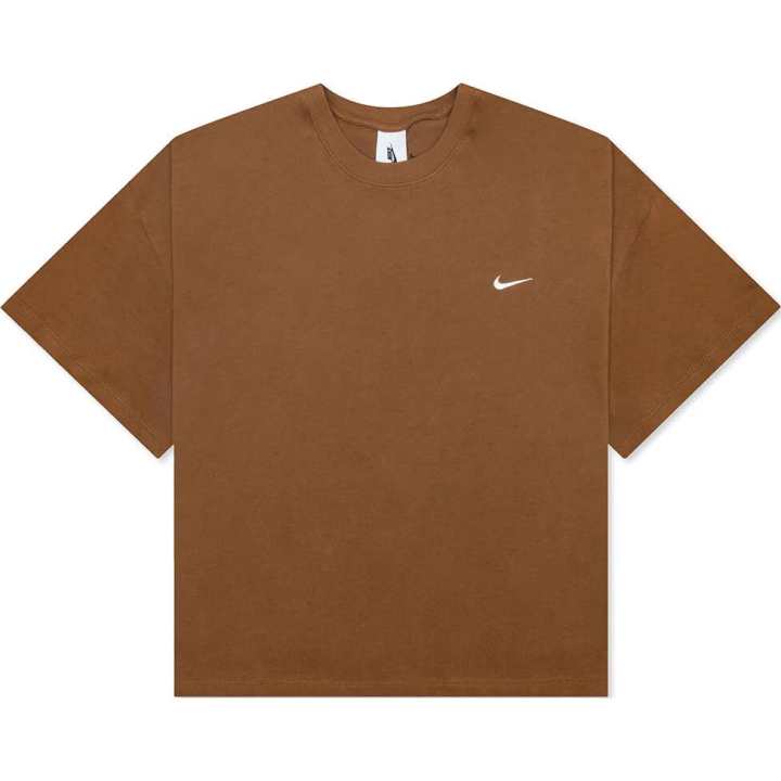 Nike Nike T Shirts Women's Brown Crew Neck Moderate Straight Fit