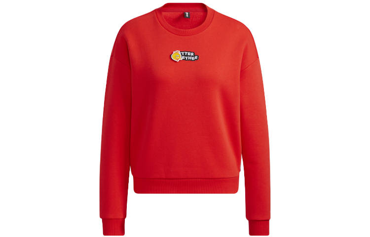 Adidas Neo X SESAME STREET Sesame Street Co Branded Collection Sweatshirts Women's Red Crew Neck Moderate Regular