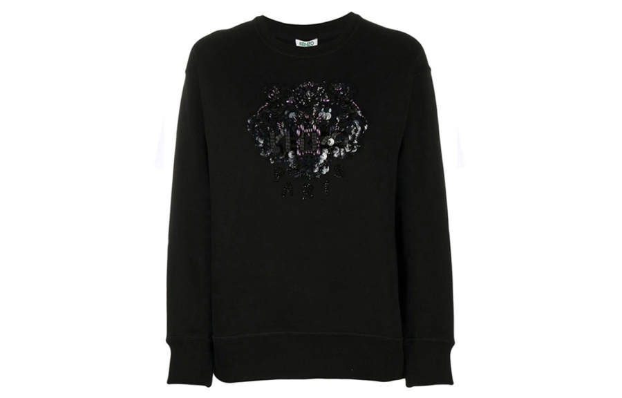 KENZO Sweatshirts Women's Black Crew Neck Moderate Regular