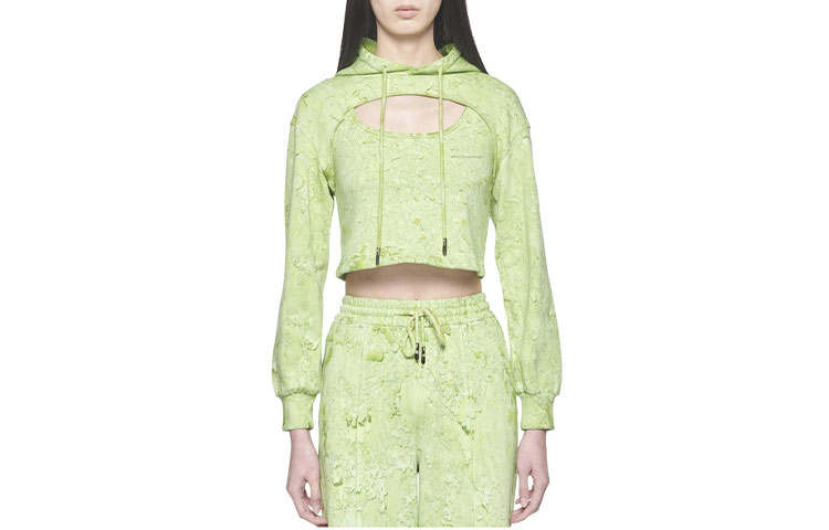 Feng Chen Wang Sweatshirts Women's Green Hooded Moderate Other