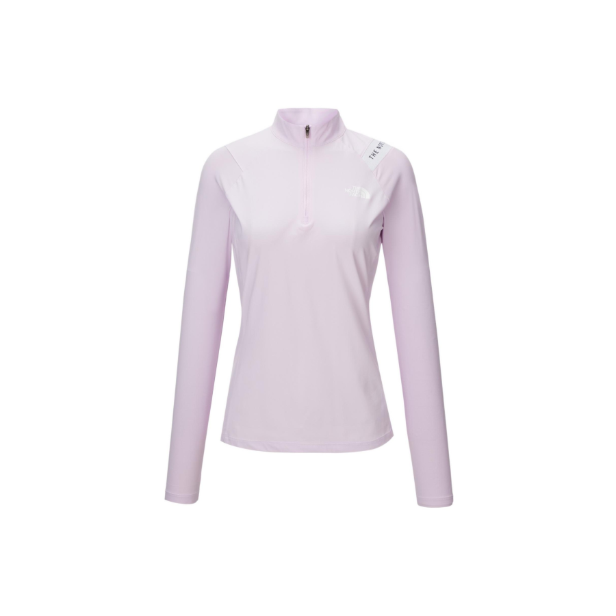 THE NORTH FACE T Shirts Women's Purple Half Turtleneck Moderate Straight Fit