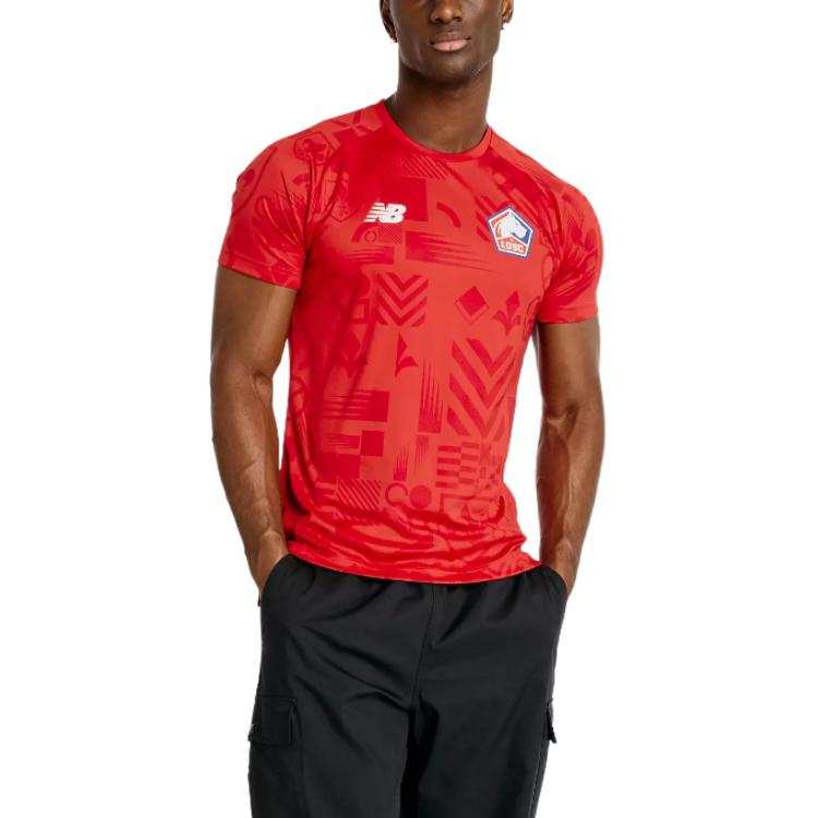 New Balance New Balance Lille Soccer Ball Club SS24 Lille LOSC Match Jersey Soccer Jersey Men's Red