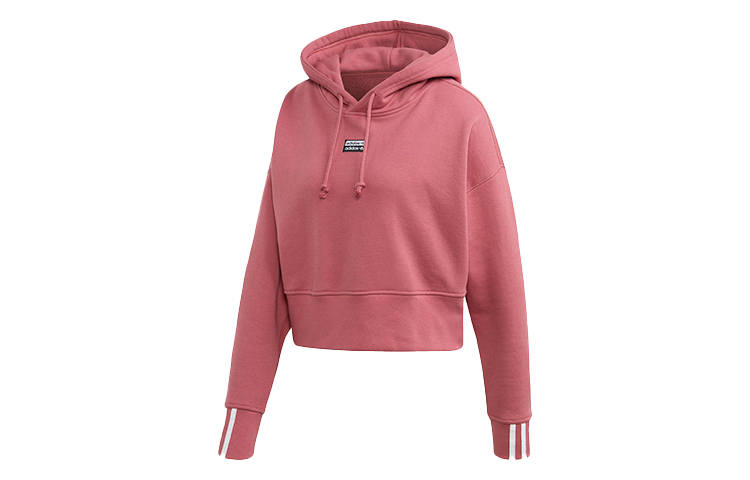 Adidas Originals RYV Sweatshirts Women's Dark Reddish Purple Hooded Moderate Regular