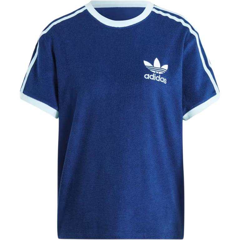 Adidas Originals Shamrock Retro Stripes T Shirt Women's Blue