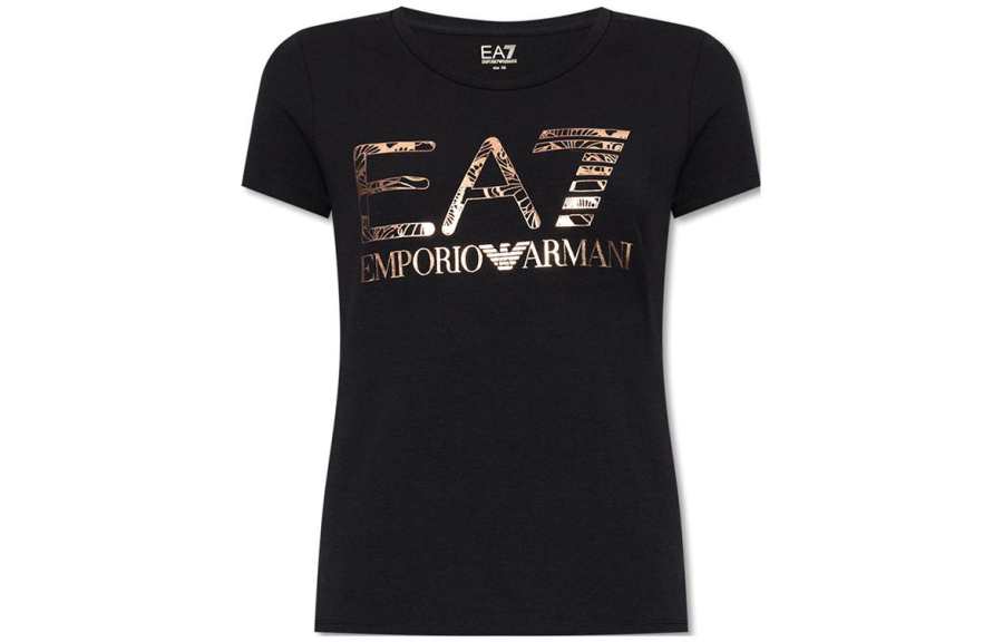 EMPORIO ARMANI Metallic Logo-Printed Crewneck T-Shirt