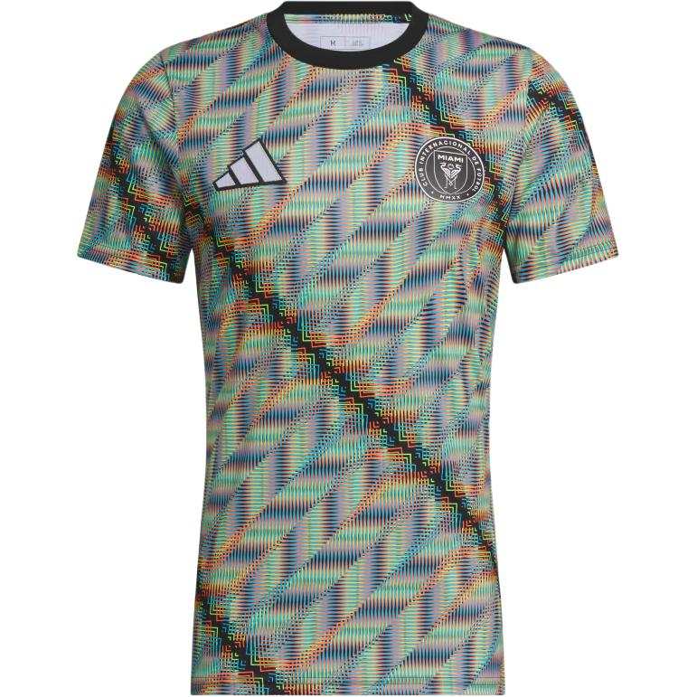 Adidas Adidas Miami International Soccer Jersey Men's Semi Transparent Lime Gray