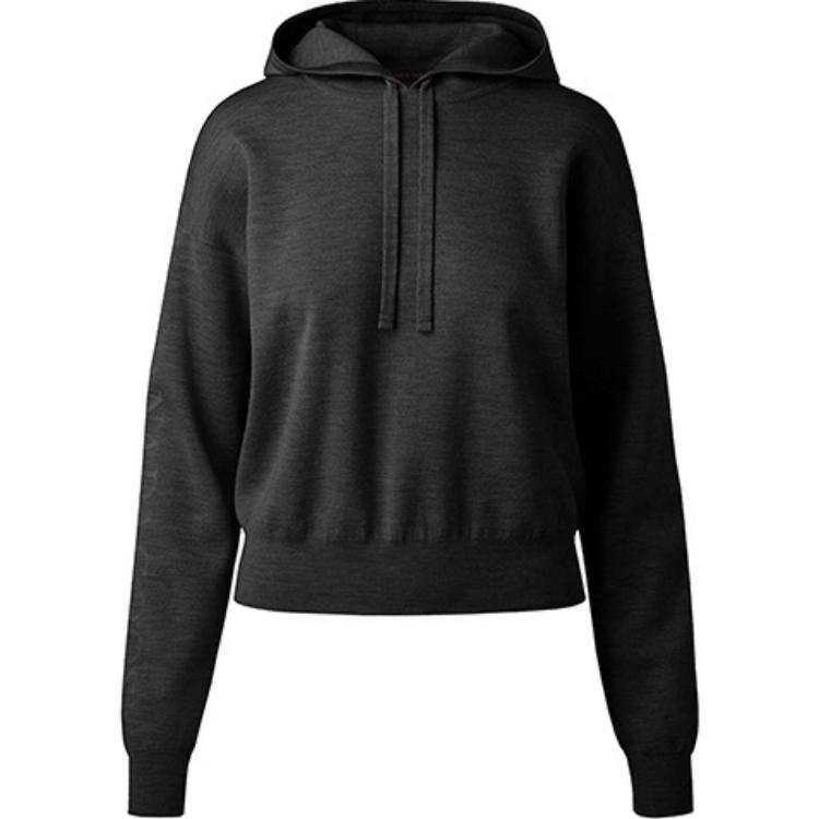 Canada Goose Sweatshirts Women's Black Hooded Moderate Regular