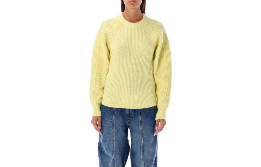 ISABEL MARANT Sweaters Women's Light Yellow Crew Neck Moderate