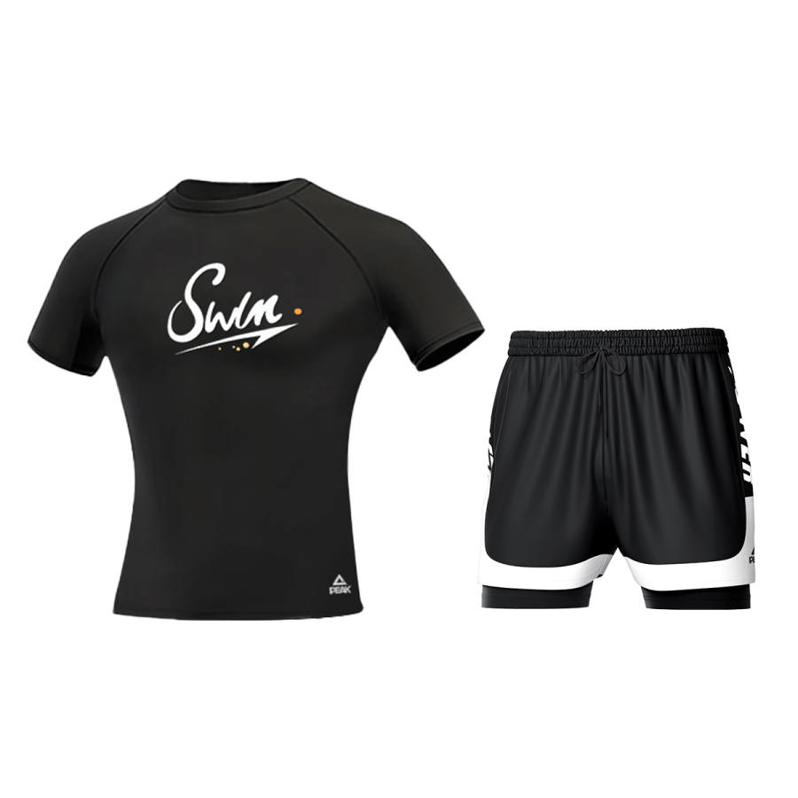 PEAK Casual Sportswear Men's Black Crew Neck Moderate