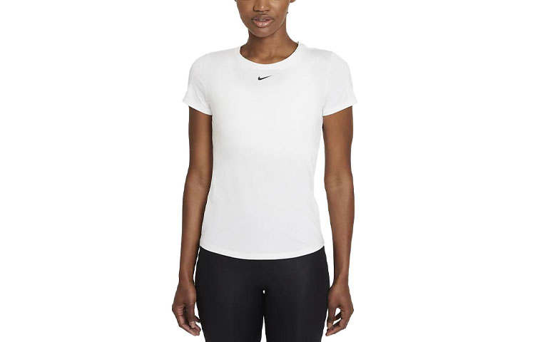 Nike Nike T Shirts Women's White Crew Neck Moderate Straight Fit
