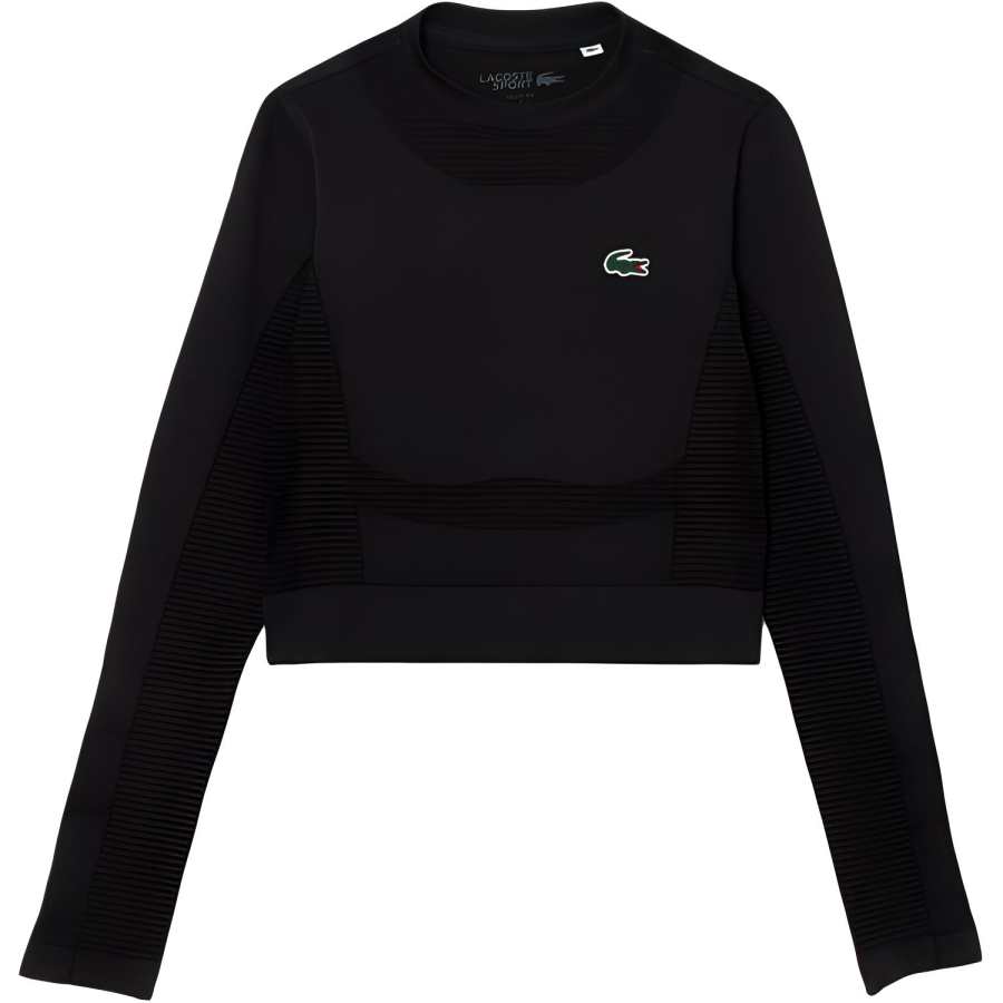 LACOSTE T Shirts Women's Black Crew Neck Moderate