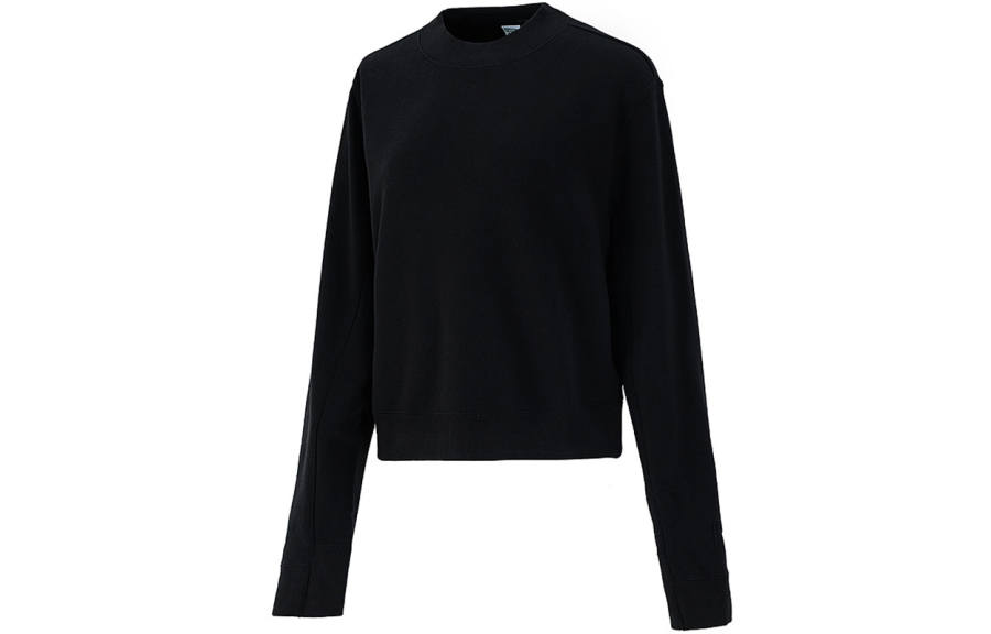 PUMA Sweatshirts Women's Black Crew Neck Moderate Regular