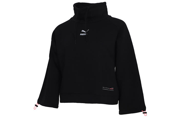 PUMA Sweatshirts Women's Black Stand Collar Moderate Regular