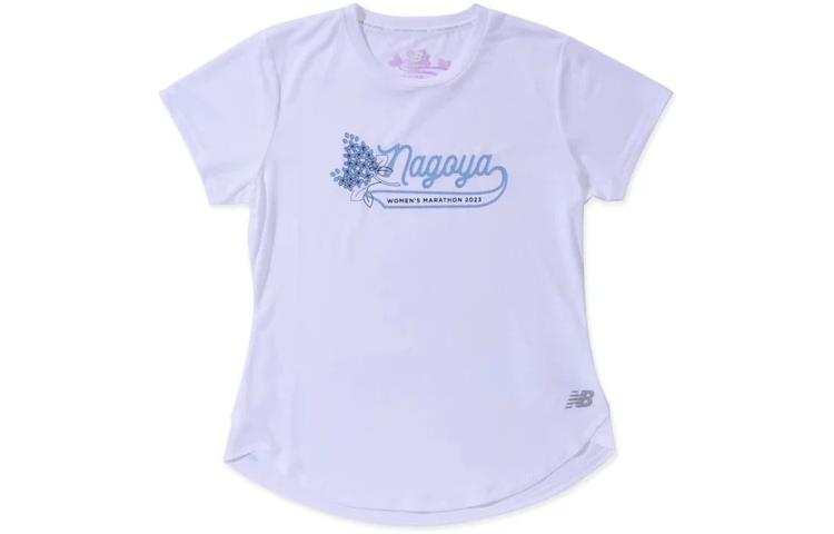 New Balance New Balance T Shirts Women's White Crew Neck Moderate Straight Fit