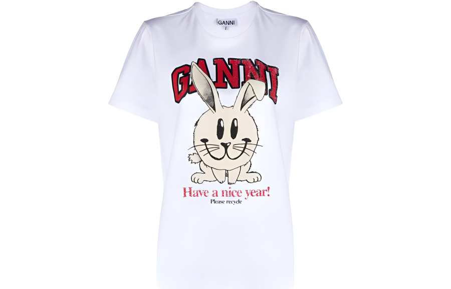 GANNI Chinese New Year Collection T Shirt Women's White