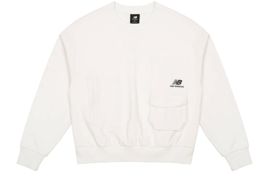 New Balance New Balance Crew Neck Loose Fit Sweatshirt Fall Winter Spring Women's Ivory