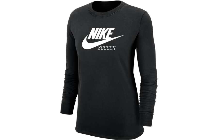 Nike Nike T Shirts Women's Black Crew Neck Moderate Straight Fit