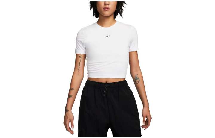 Nike Nike Sportswear Essential Women's Slim-Fit Crop T-Shirt White