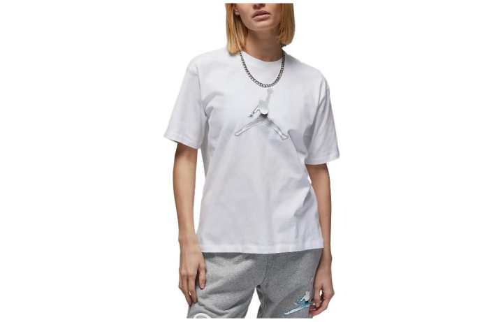Jordan Jordan Drop Shoulder Sleeve T Shirt Women's White