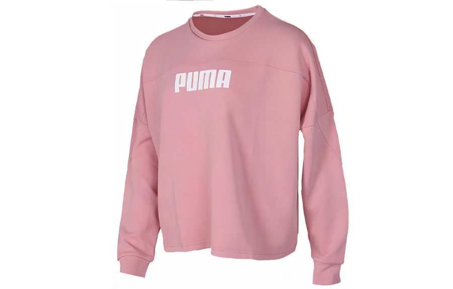 PUMA Sweatshirts Women's Wedding Pink Crew Neck Moderate Regular