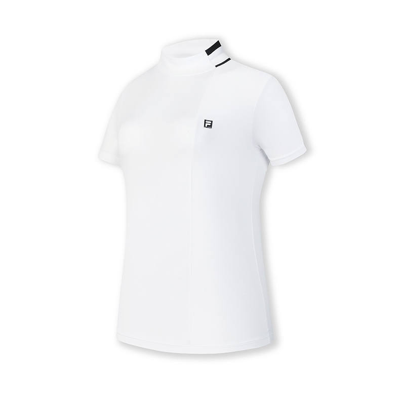 FILA T Shirts Women's Jade White Crew Neck Moderate Nipped In Waist