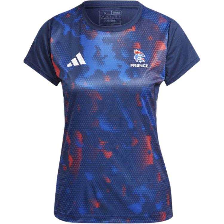 Adidas Adidas T Shirts Women's Blue Crew Neck Moderate Straight Fit