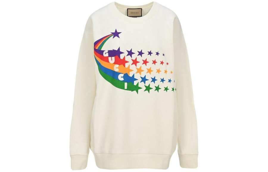 GUCCI GUCCI Shooting Star Print Sweatshirt White