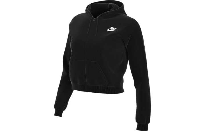 Nike Nike Sweatshirts Women's Black Hooded Moderate Cardigan