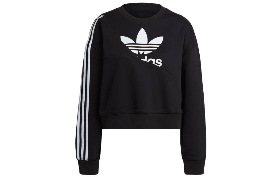 Adidas Originals Logo-print Cropped Sweatshirt