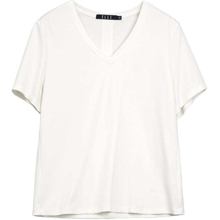 ELLE T Shirts Women's V Neck Moderate Straight Fit