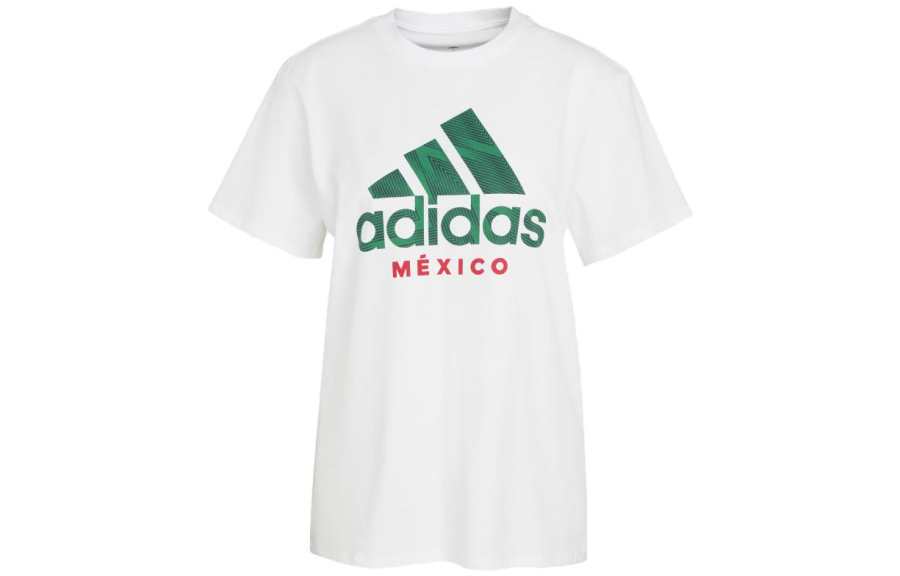 Adidas Adidas T Shirts Women's White Crew Neck Moderate Straight Fit