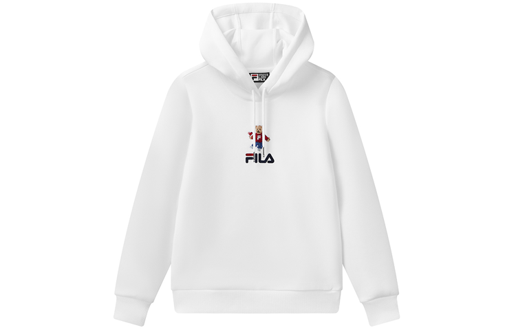 FILA Sweatshirts Women's White Hooded Non Detachable Moderate