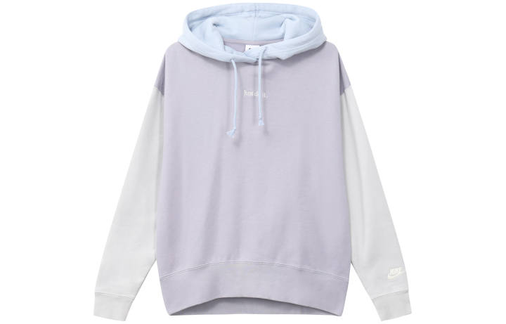 Nike Nike Sportswear Embroidery Logo Multicolor Sports Thermal Thickened And Fleece Lined Hooded Pullover Sweatshirt Winter