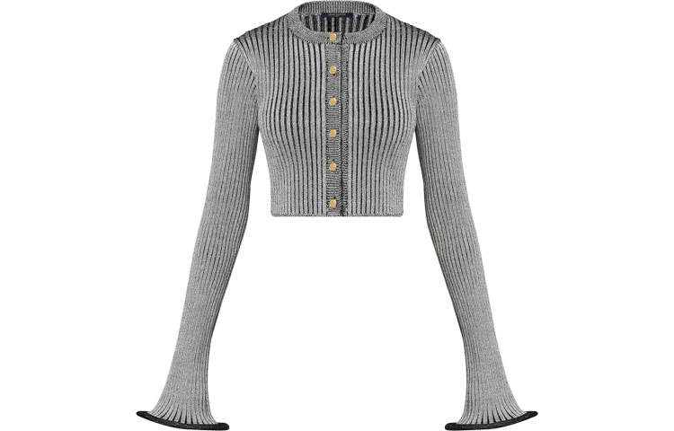 LOUIS VUITTON Pre Owned 2010s Ribbed knit Cardigan