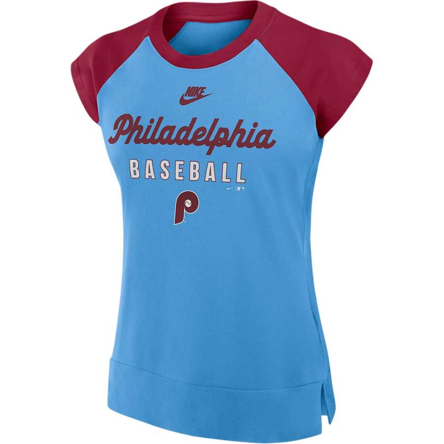 Nike Nike Philadelphia Phillies Cooperstown Women's's Nike Dri FIT Mlb Mid Sleeve T Shirt