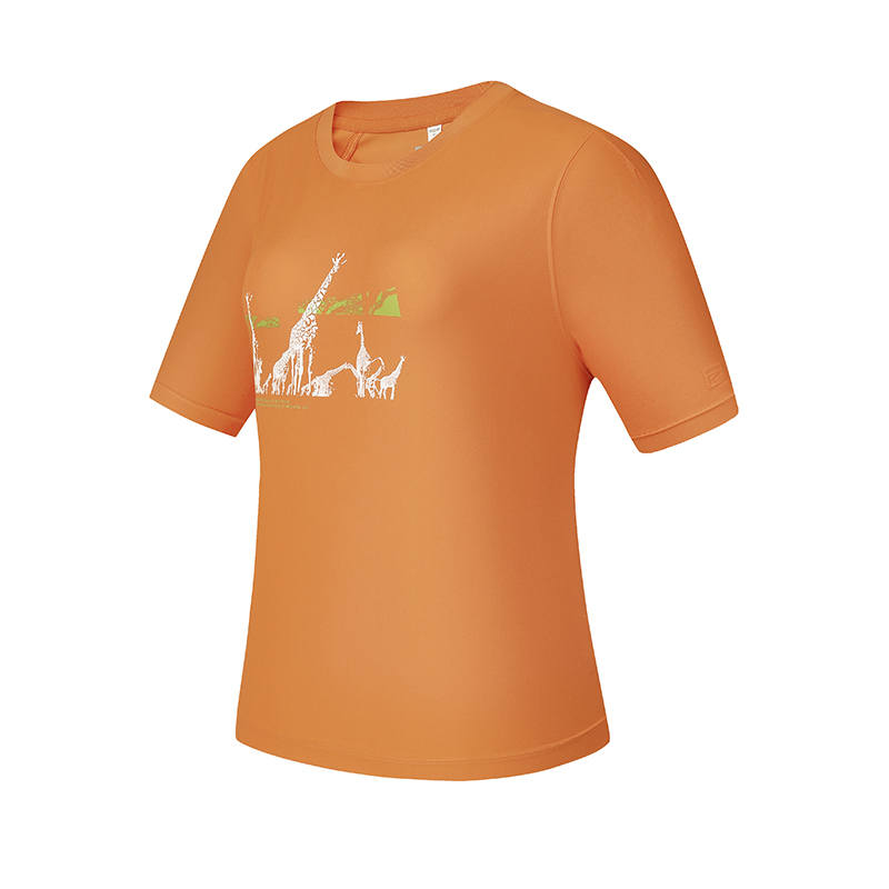 FILA x BBC EARTH T Shirt Women's Sunset Orange