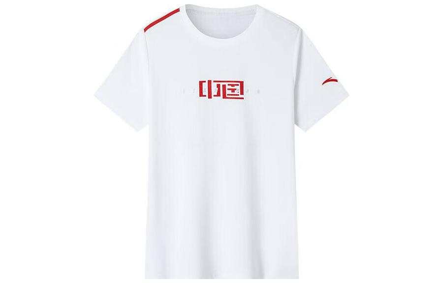 ANTA Variety Training Collection T Shirts Women's White Crew Neck Moderate Straight Fit