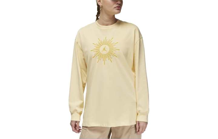 Jordan Jordan Flight Drop Shoulder Sleeve T Shirt Women's Yellow