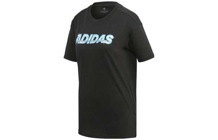 Adidas Adidas Drop Shoulder Sleeve T Shirt Women's Black