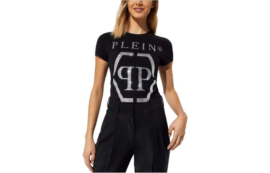 PHILIPP PLEIN 【Previous Season】logo-print cotton T-shirt