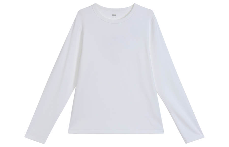 UNIQLO T Shirts Women's White Crew Neck Moderate