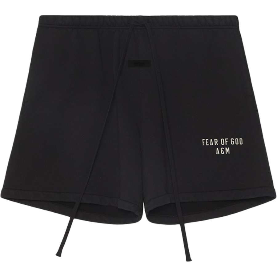 Fear Of God Essentials Black Heavy Fleece Soccer Sweat Shorts Casual Shorts Men's Meteorite Black/BLACK
