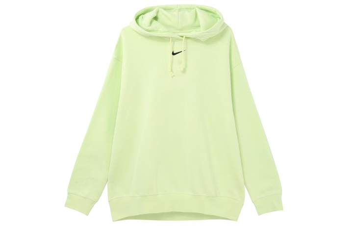 Nike Nike Athleisure Pullover Thickened And Fleece Lined Hooded Sweatshirt Women's Ice Green Yellow