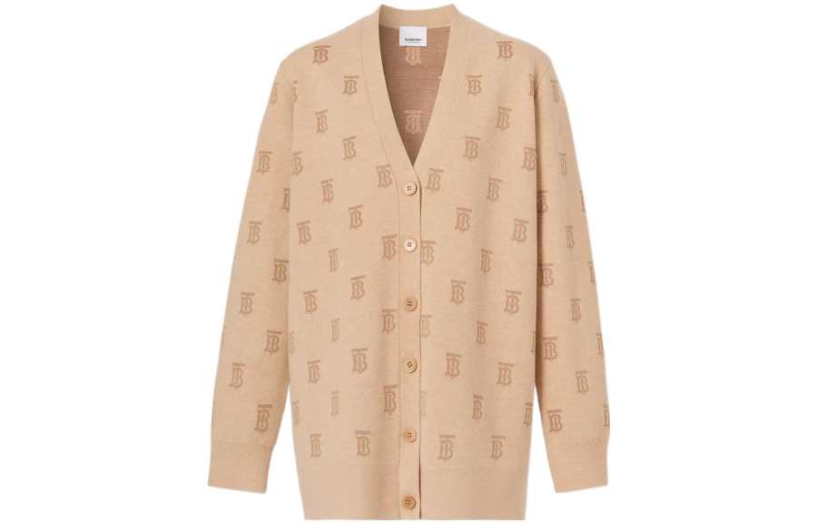 Burberry FW22 Knitwear Women's Light Beige Heather Gray