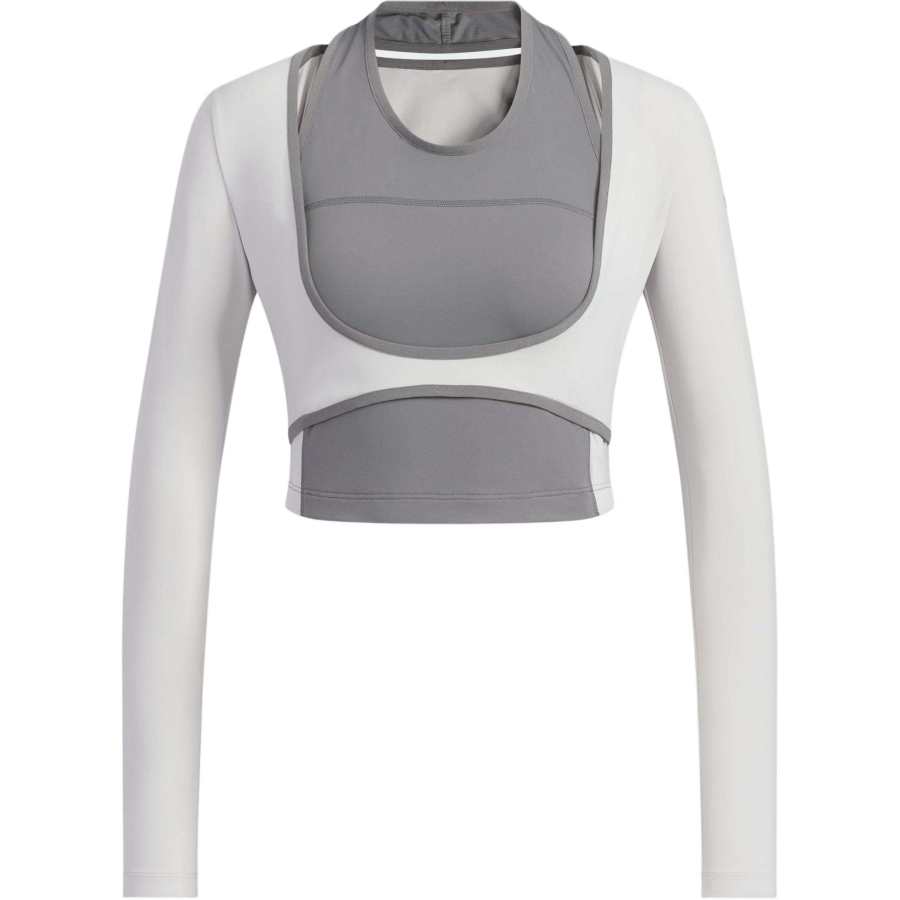 Adidas Adidas Drop Shoulder Sleeve T Shirt Women's Gray/Light Gray