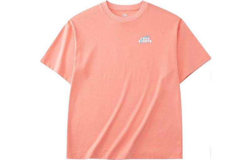 ANTA Life Collection T Shirts Women's Radiant Orange Crew Neck Moderate Straight Fit