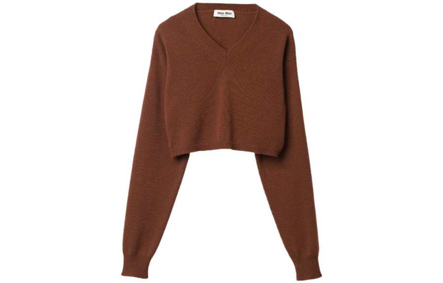 MIU MIU Sweater Women's Red Brown